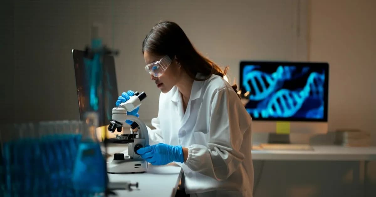 Antarmuka Claude Science menampilkan figur protein 3D dan kode pemrograman yang menghasilkannya