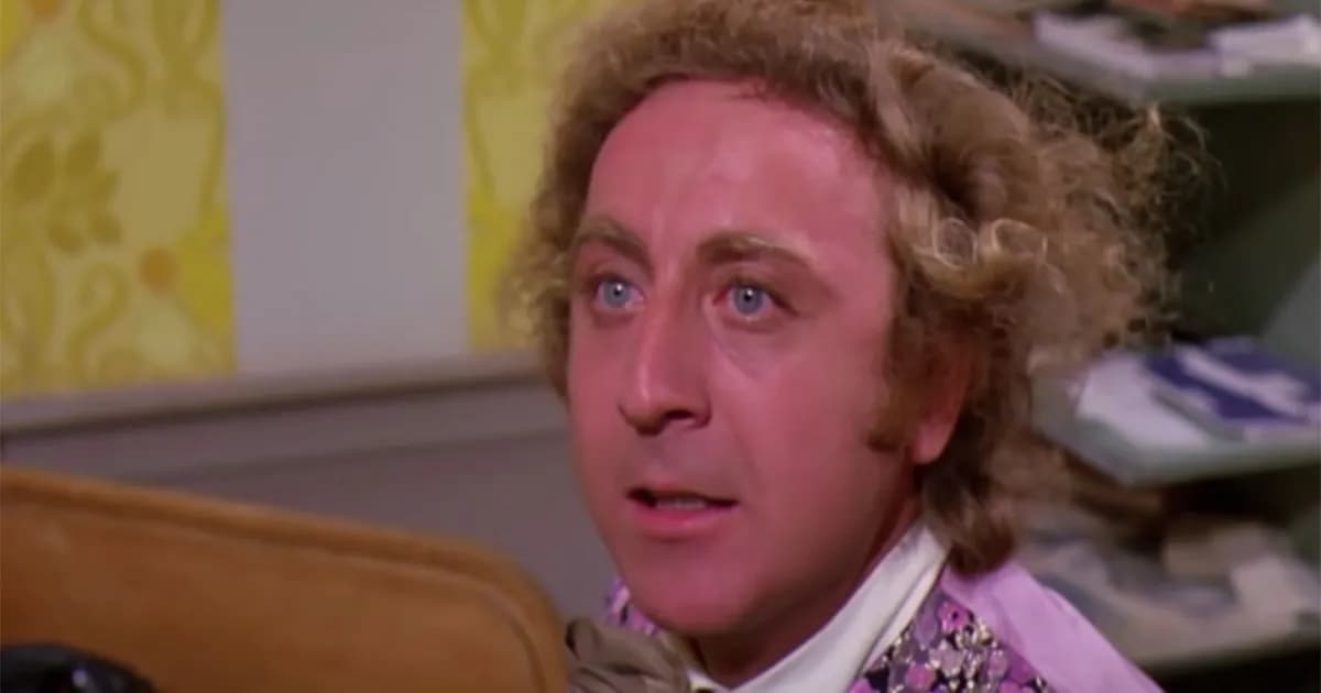 Adegan Gene Wilder sebagai Willy Wonka dalam film klasik Willy Wonka and the Chocolate Factory