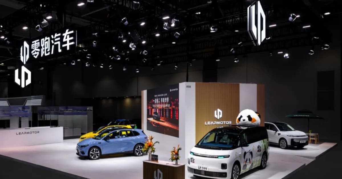 Mobil listrik Leapmotor di pameran otomotif China, puncaki penjualan NEV Juni 2026