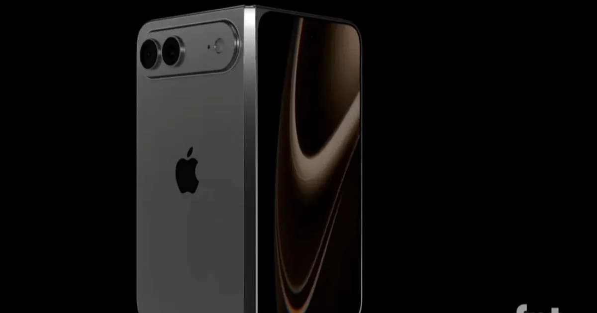 iPhone Ultra dalam warna hitam dengan desain lipat book-style