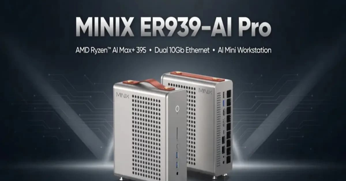 Minix ER939-AI Pro mini PC dengan dual 10GbE dan RAM 128GB