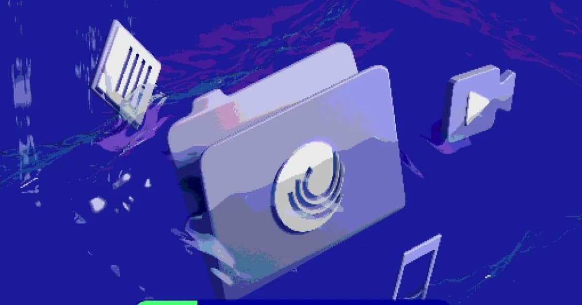 Ilustrasi logo BitTorrent dengan latar belakang digital yang merepresentasikan revolusi file sharing selama 25 tahun.