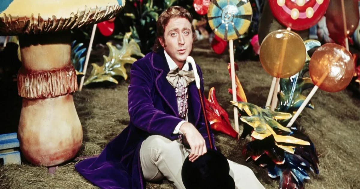 Potret aktor Gene Wilder sebagai Willy Wonka dalam film tahun 1971