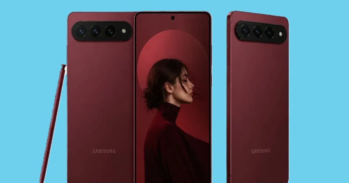 Ilustrasi konsep Samsung Galaxy S27 Ultra dengan desain kamera belakang yang futuristik