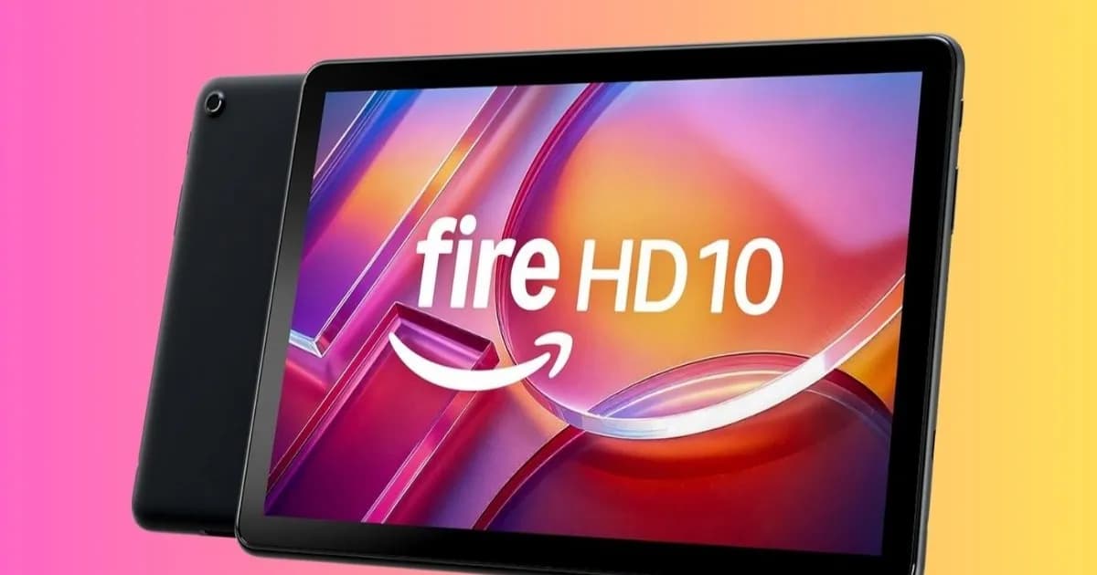 Amazon Fire HD 10 dengan RAM 4GB tampak depan