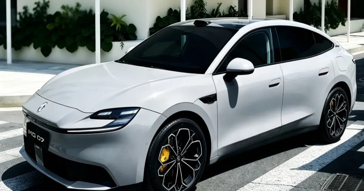 MG 07 tanpa kamuflase di jalan China dengan desain fastback