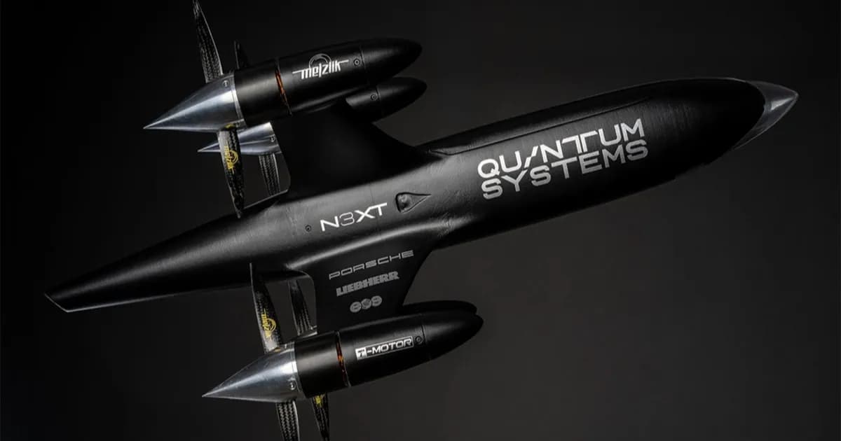Drone Apex Recordhunter dari Quantum Systems Group yang memecahkan rekor kecepatan