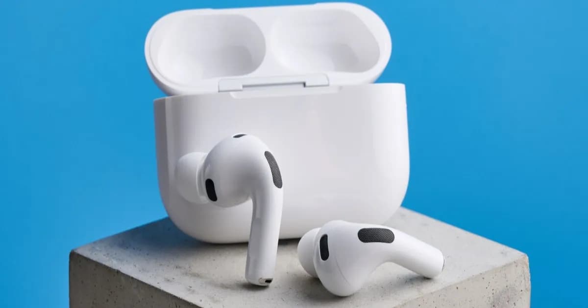 Ilustrasi AirPods Ultra dengan kamera terintegrasi untuk Visual Intelligence
