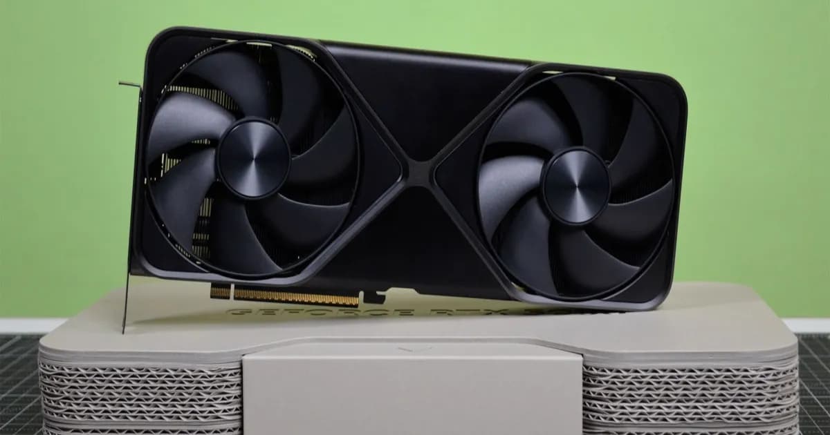 Kartu grafis Nvidia GeForce RTX 5090 dengan backplate yang panas