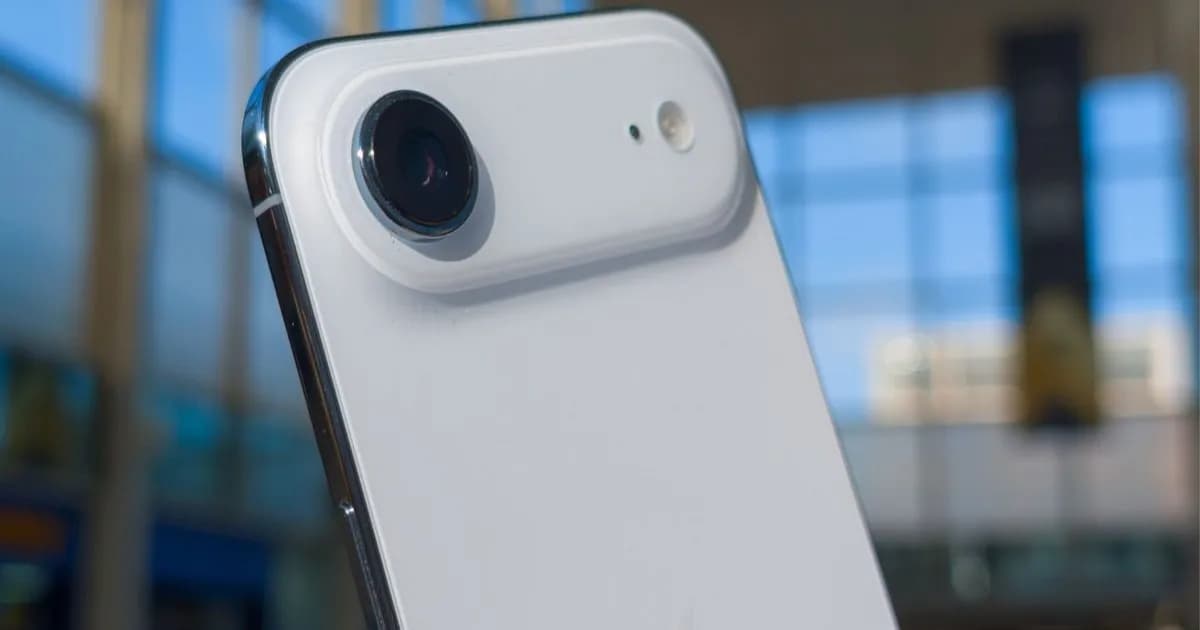 iPhone Air generasi pertama digenggam, menunjukkan desain tipis yang menjadi ciri khas lini tersebut.