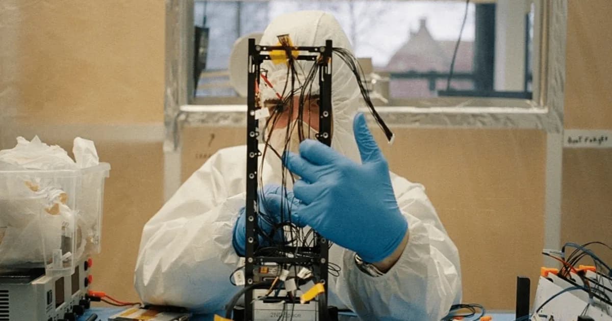 Perangkat laboratorium kimia otomatis Mass Balance seukuran jeruk bali di orbit Bumi