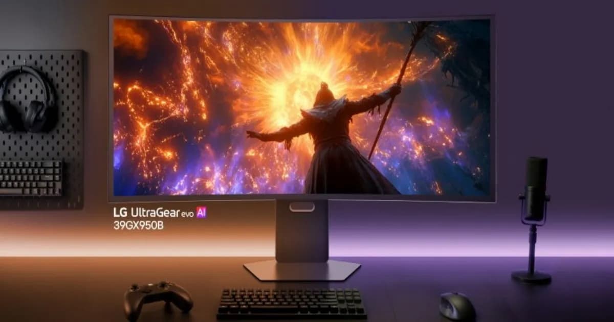 Monitor LG menampilkan pop-up iklan McAfee secara otomatis