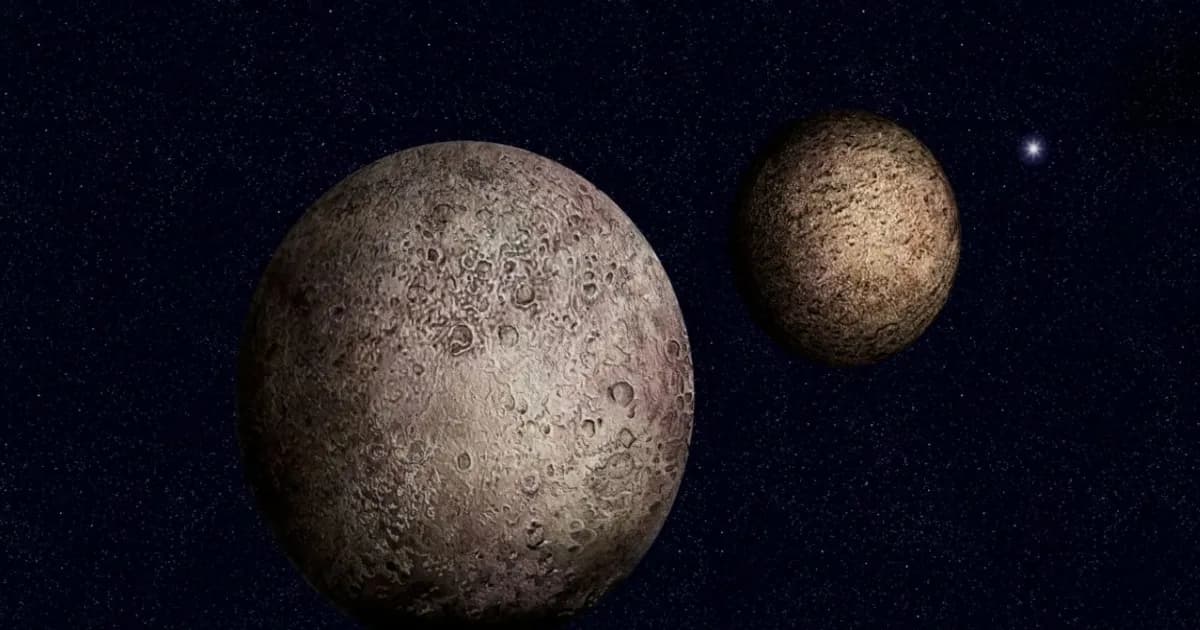 Ilustrasi Titan dan Pluto dengan sinyal inframerah misterius terdeteksi JWST