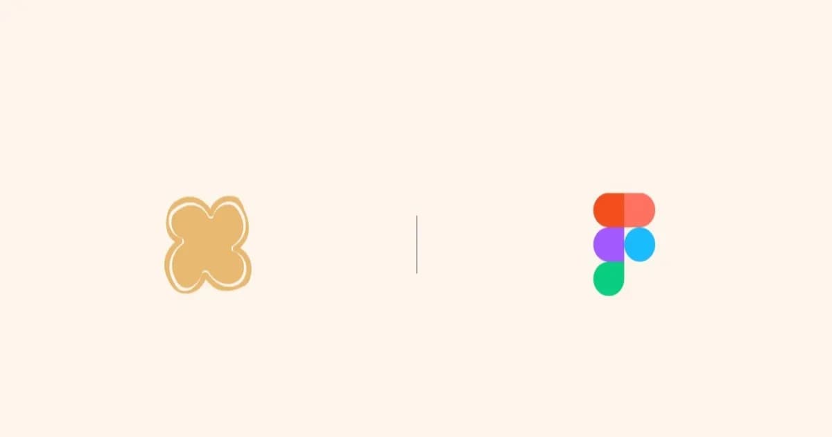 Logo Figma dan Bud dalam ilustrasi akuisisi untuk integrasi AI dan coding