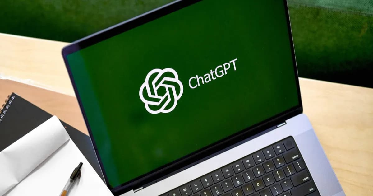 Ilustrasi ChatGPT di layar desktop dengan tampilan prompt modern
