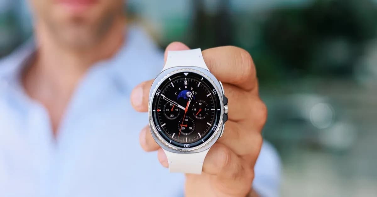Galaxy Watch 8 Classic dengan tampilan jam digital