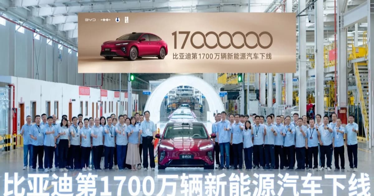 BYD Xi'an plant merayakan pencapaian 17 juta NEV dengan Seal 08