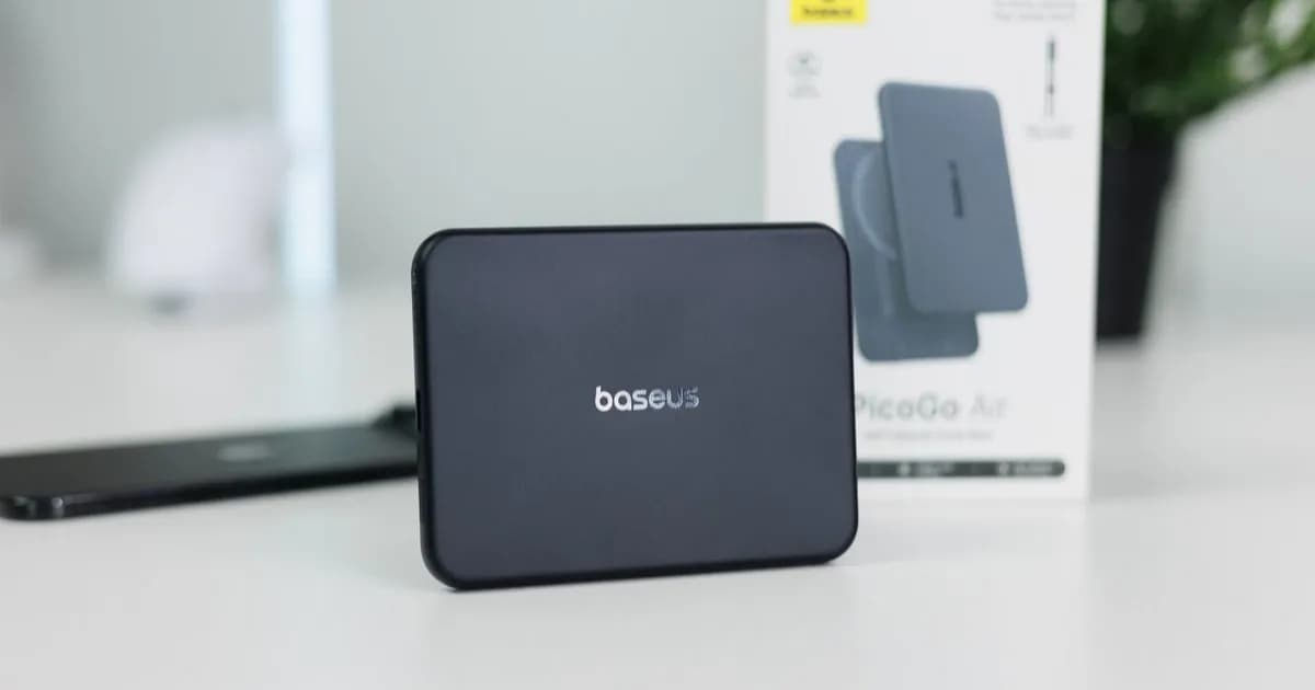 Baseus PicoGo Air dengan iPhone Air di latar belakang