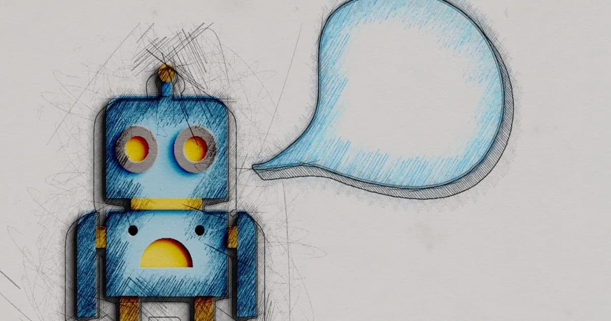 Ilustrasi AI Chatbot yang sedang berinteraksi dengan pengguna