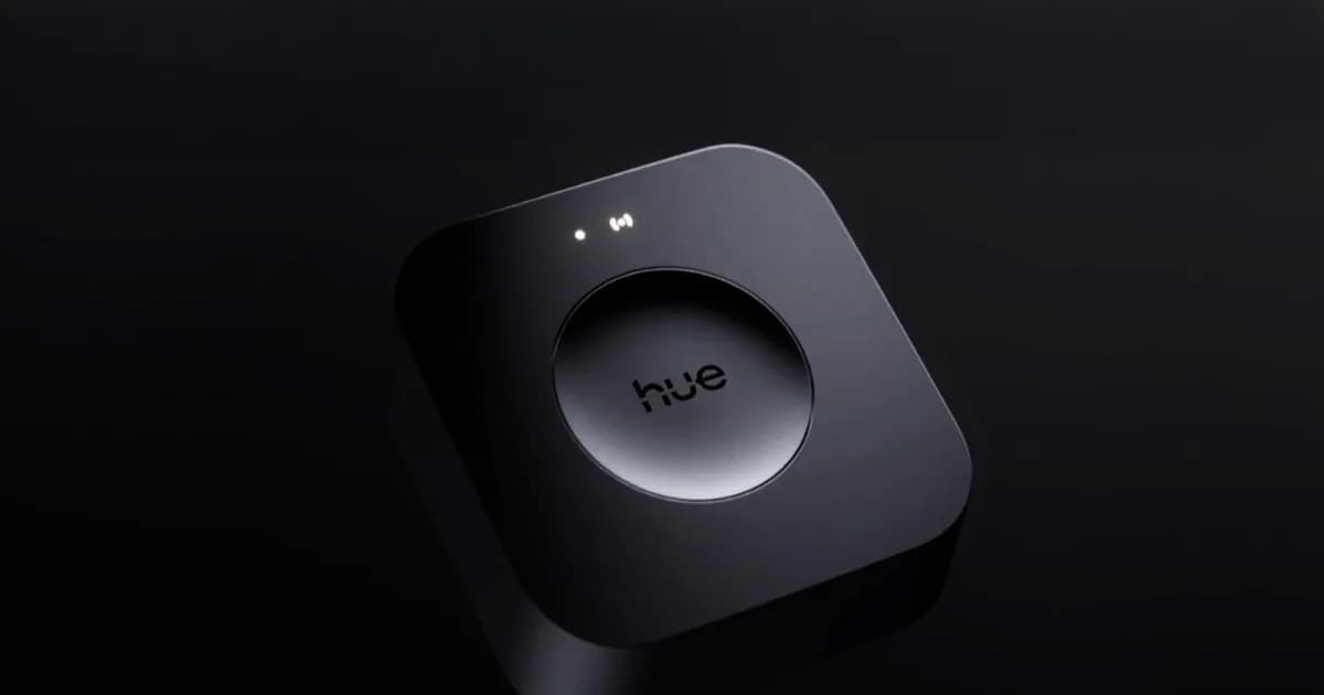 Philips Hue Bridge Pro in black.
