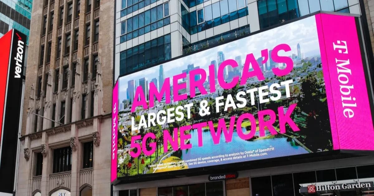 Ilustrasi jaringan otonom T-Mobile dengan teknologi AI