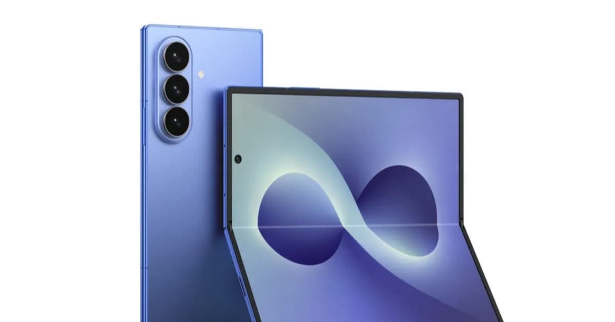 Render Galaxy Z Fold 8 dengan desain baru yang lebih lebar dan chipset Snapdragon 8 Elite Gen 5 for Galaxy.
