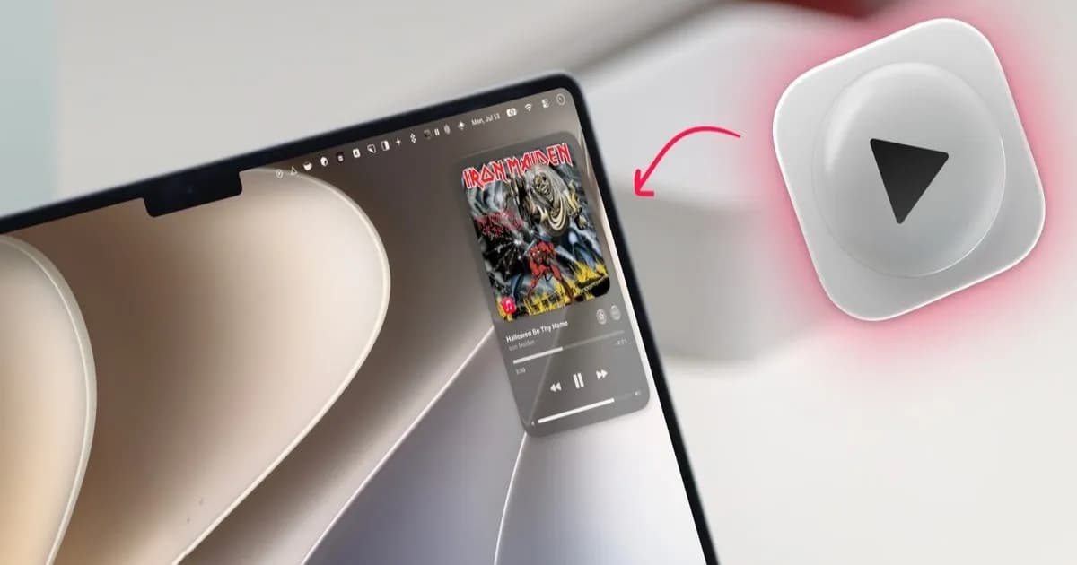 Tampilan antarmuka Liqoria di Mac dengan floating player dan menu bar