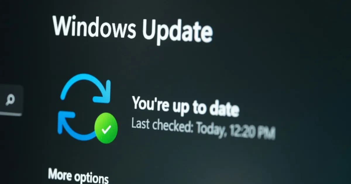 Ilustrasi layar laptop dengan logo Windows 11 dan kunci keamanan Secure Boot