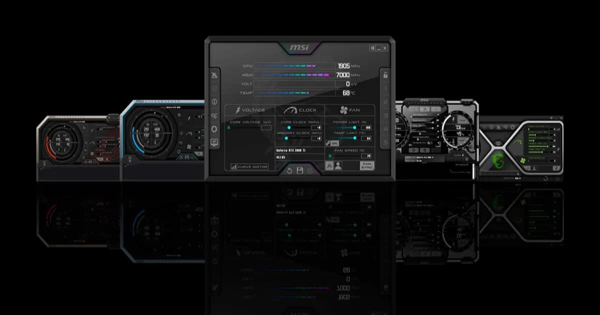 Tampilan antarmuka MSI Afterburner dengan fitur heatmap V/F curve pada GPU