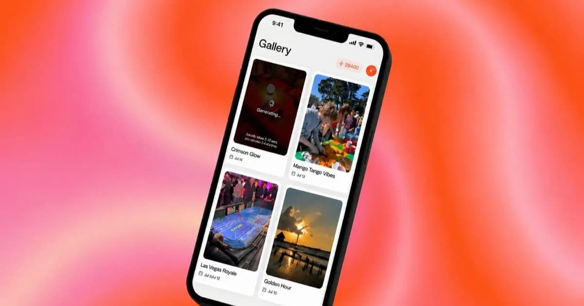Tampilan aplikasi Reelful iOS dengan prompt untuk membuat video reels otomatis menggunakan AI