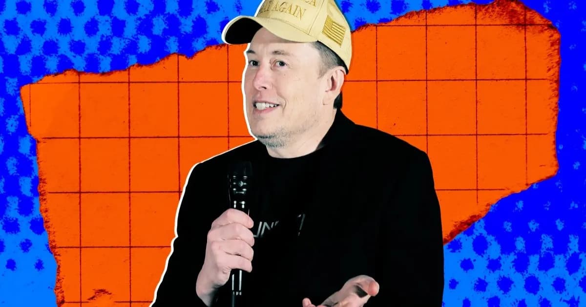 Ilustrasi kekacauan internal di perusahaan AI milik Elon Musk, xAI, dengan latar belakang logo perusahaan.