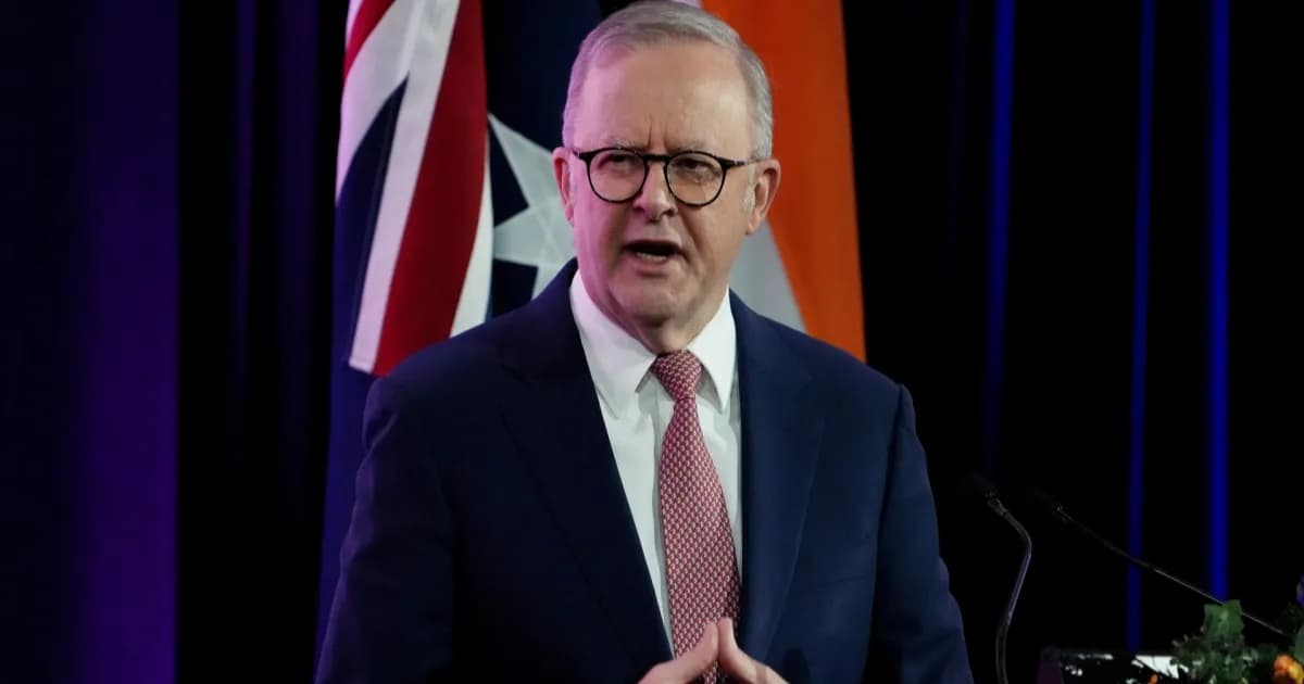 Ilustrasi regulasi AI Australia dengan Perdana Menteri Anthony Albanese