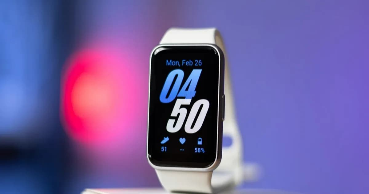 Samsung Galaxy Fit 3 fitness tracker on white background