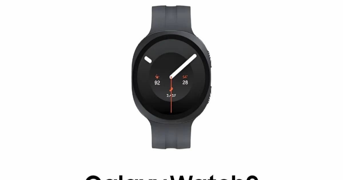 Galaxy Watch 9 dalam warna hitam dari bocoran render pemasaran