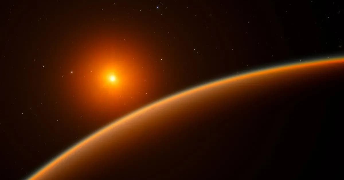Ilustrasi planet ekstrasurya LHS 1140b yang mengorbit bintang katai merah