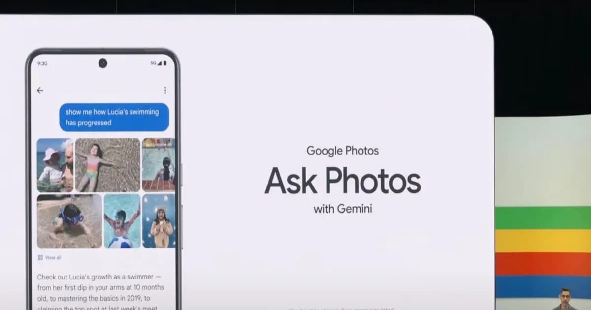 Tampilan toggle baru Google Photos untuk beralih antara Ask Photos dan pencarian biasa