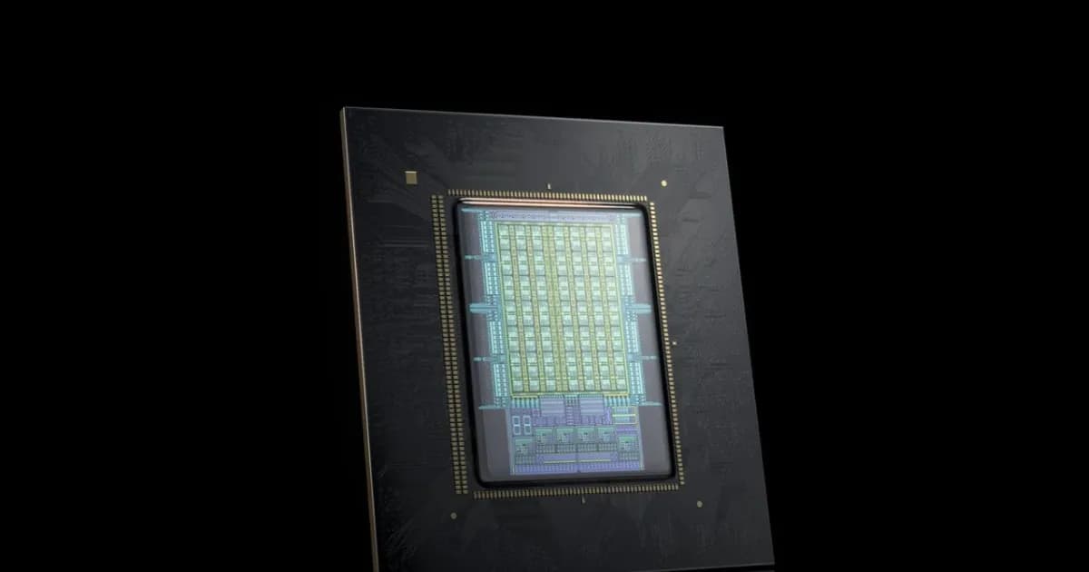 Ilustrasi chip Nvidia Vera Rubin generasi terbaru dengan desain monolitik