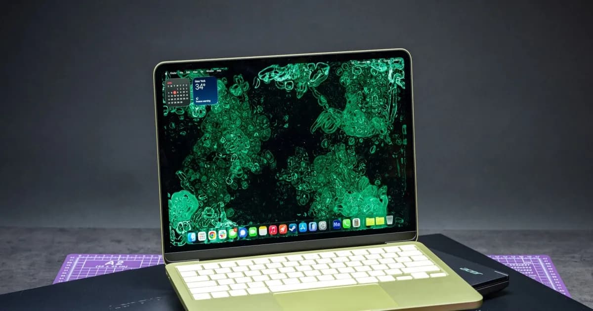 Ilustrasi MacBook Neo terbaru Apple dengan chip A19 Pro dan pilihan warna baru