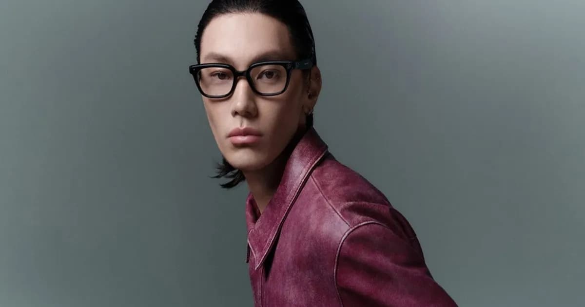 Samsung Intelligent Eyewear model Gentle Monster dengan bingkai hitam ramping