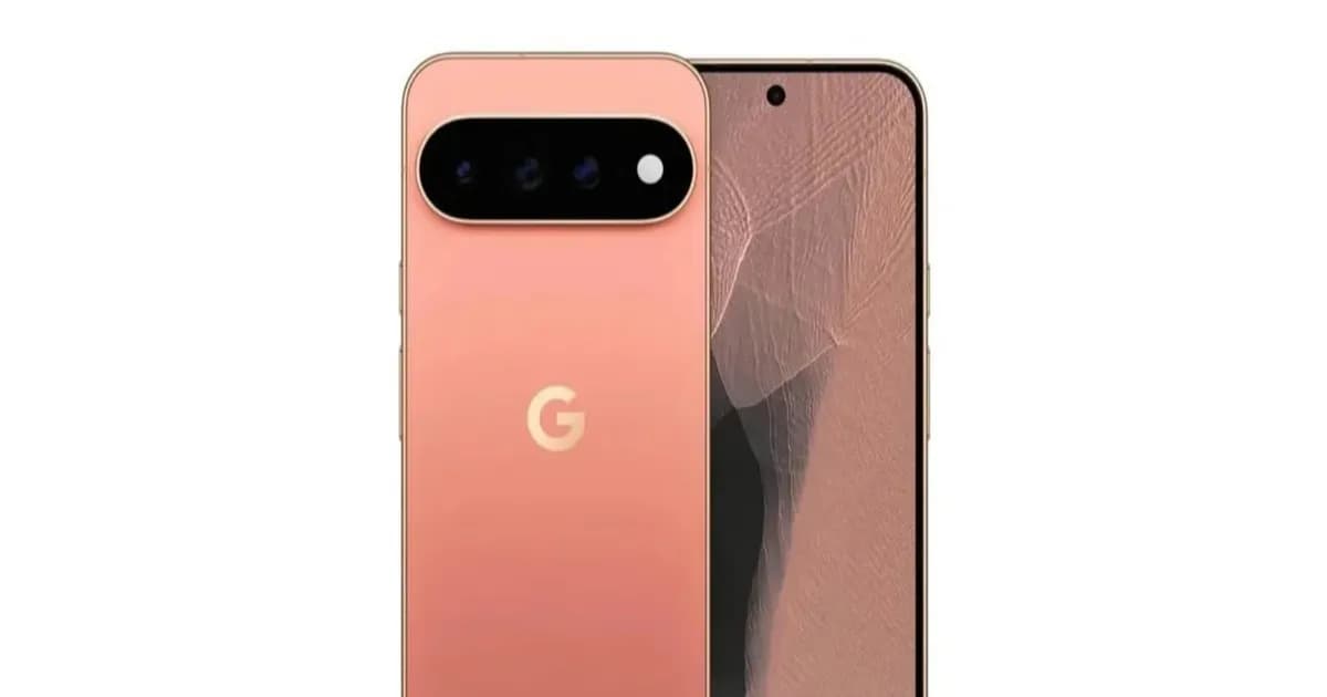 Render Pixel 11 Pro dalam warna Dune dengan gradasi emas elegan.
