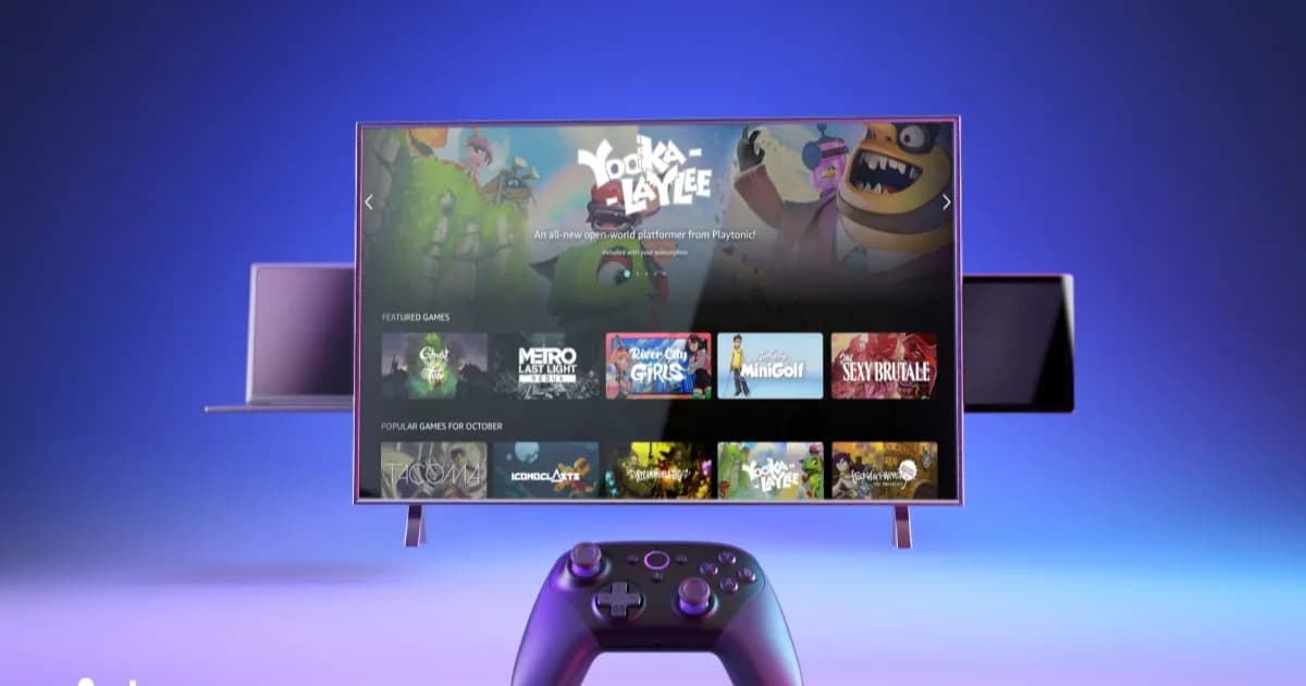 Amazon Luna cloud gaming platform menampilkan antarmuka layanan streaming game Amazon