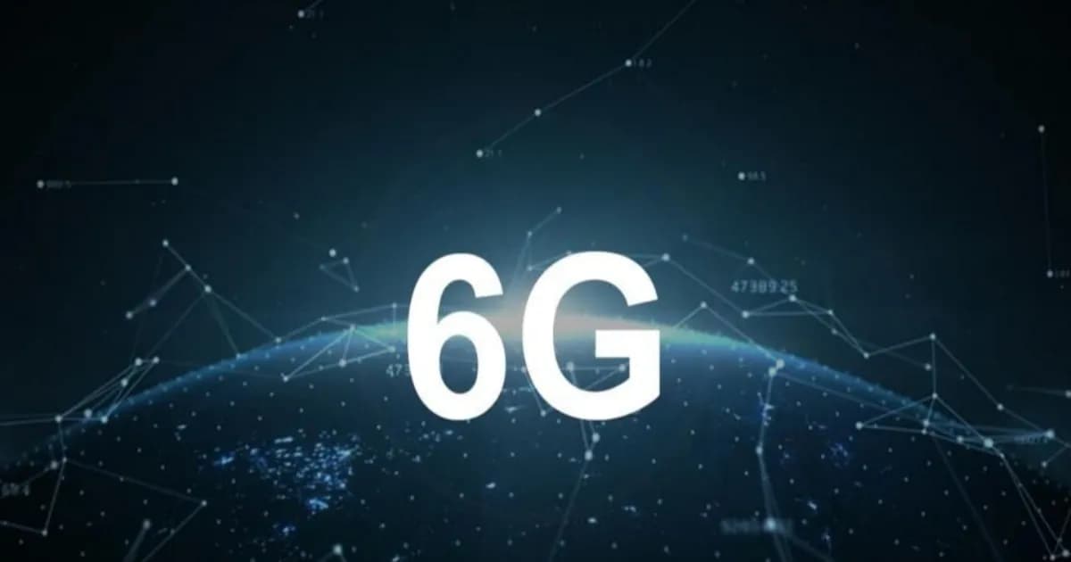 Ilustrasi konsep jaringan 6G dengan gelombang elektromagnetik