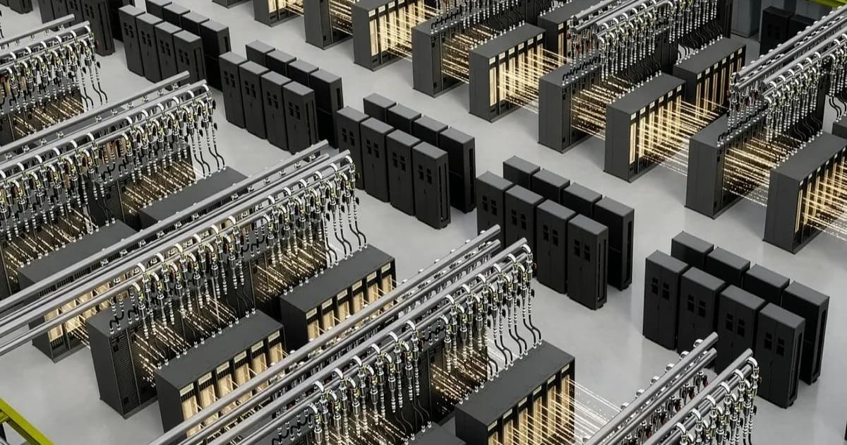 Mockup pabrik AI Nvidia Vera Rubin dengan desain DSX untuk pendinginan cair bersuhu tinggi