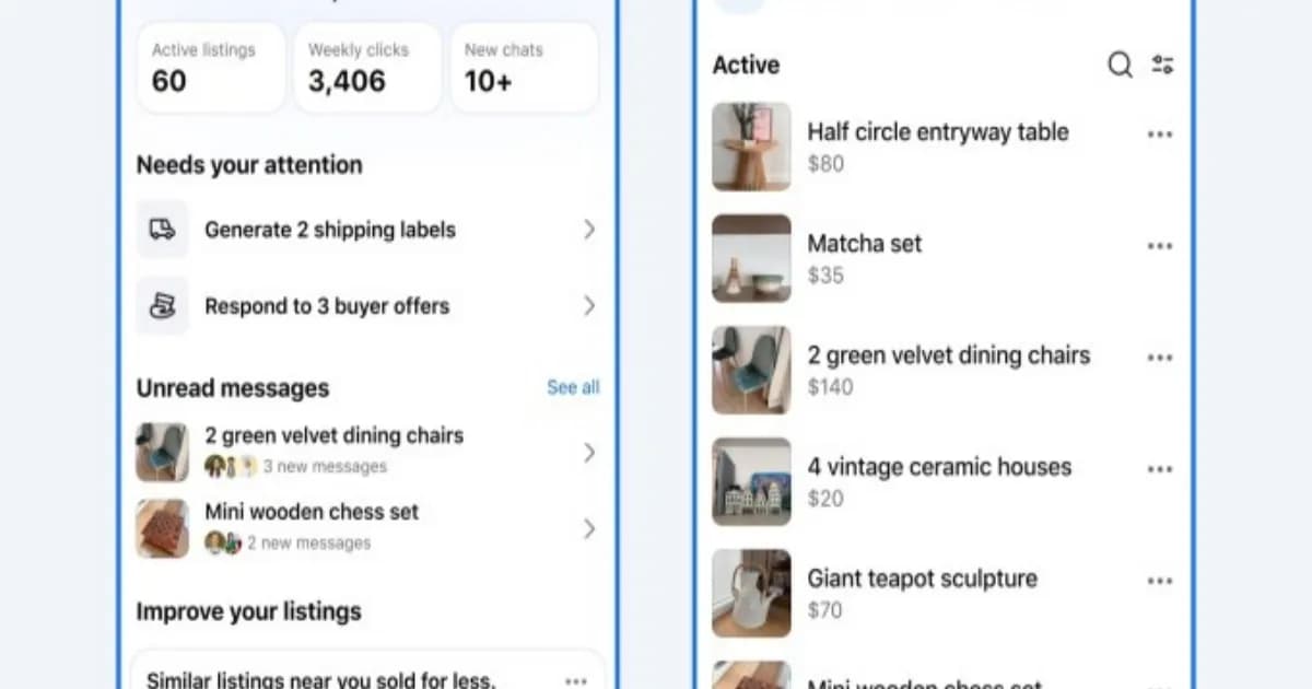 Aplikasi Seller untuk pengelolaan Marketplace Facebook