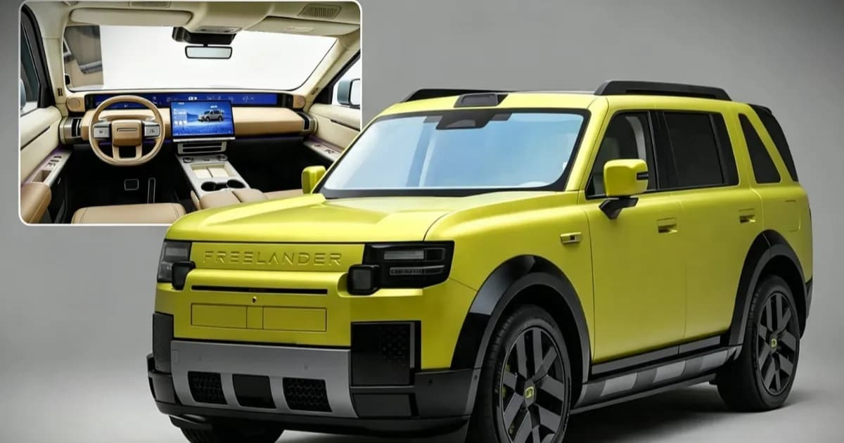 Interior Freelander 8 dengan layar 46,3 inci dan kenop kristal