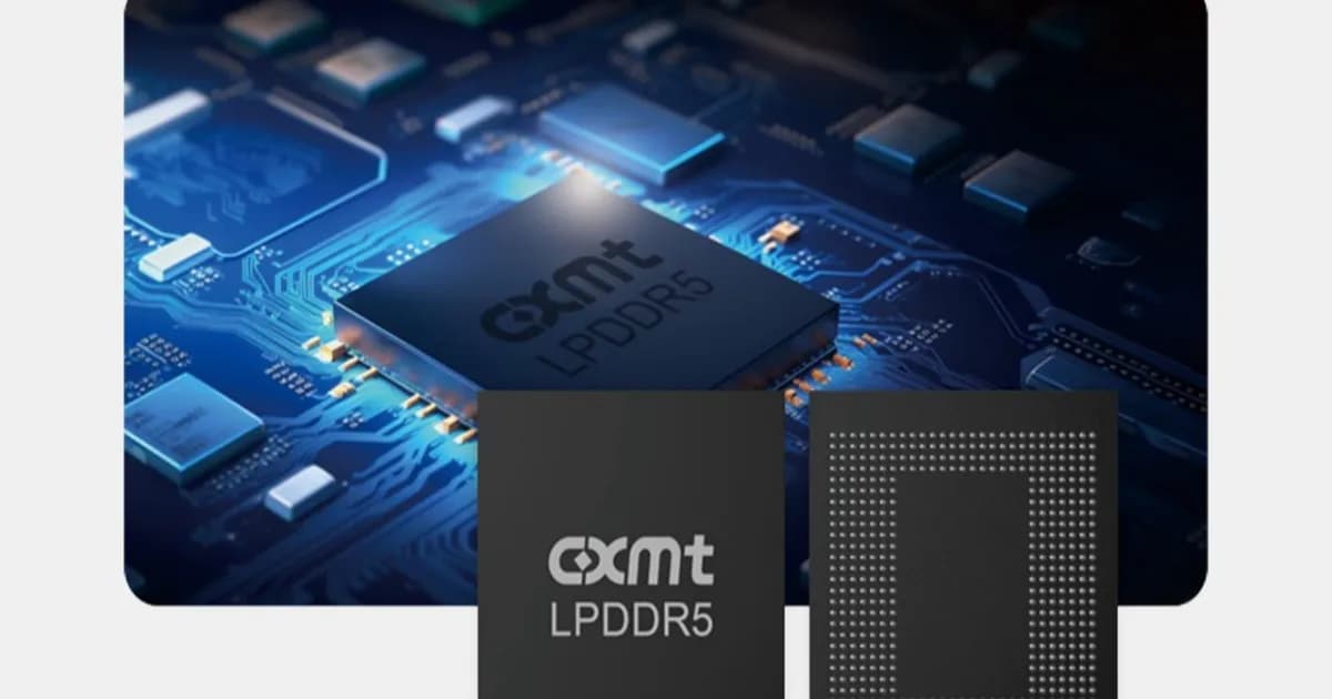 Ilustrasi chip memori DRAM CXMT yang diproduksi dengan teknologi fabrikasi lama