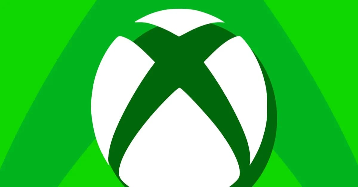 Ilustrasi logo Xbox dengan grafik penurunan pendapatan di latar belakang