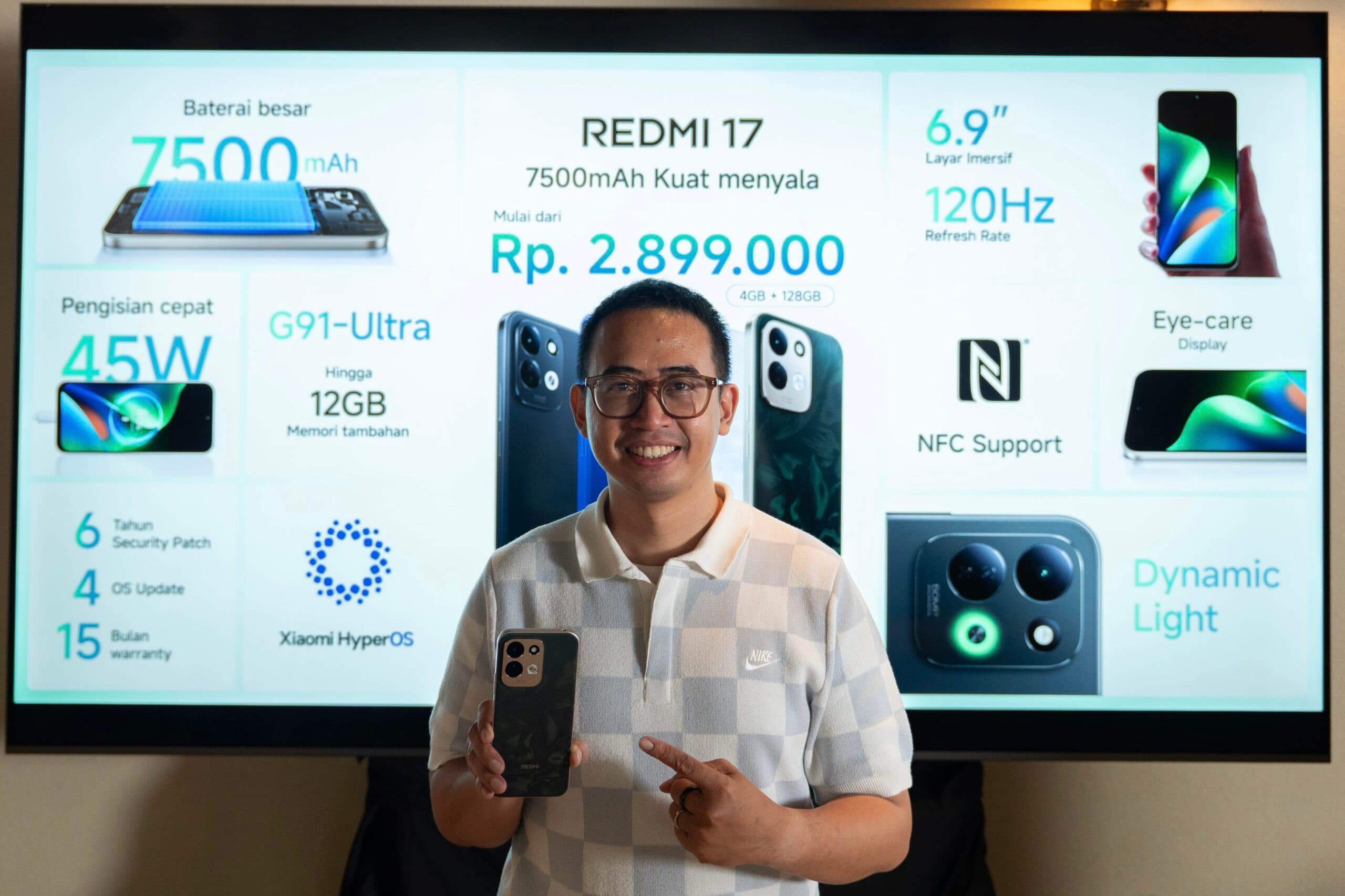 REDMI 17 Resmi di Indonesia, Baterai 7500mAh Kuat Menyala