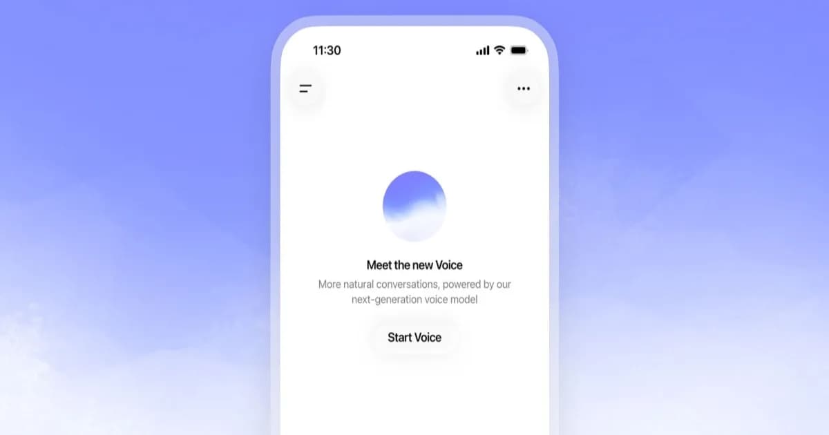 Ilustrasi ChatGPT Voice Mode menampilkan antarmuka percakapan suara AI di perangkat digital