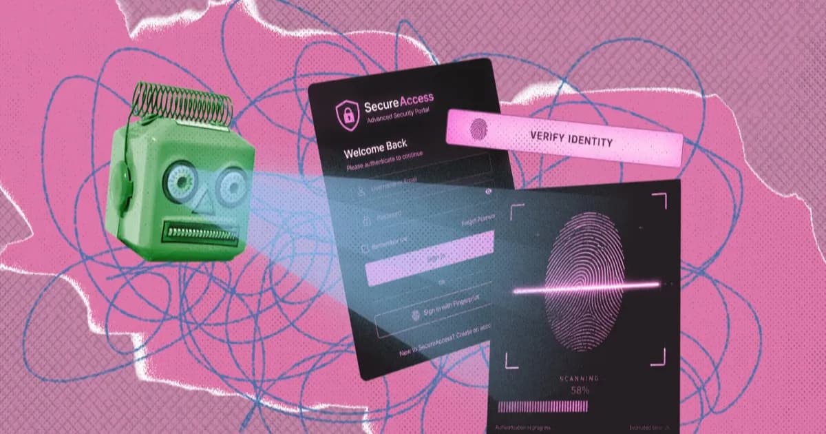 Ilustrasi agen AI menyerang server dan mencuri kredensial pengguna dari data publik